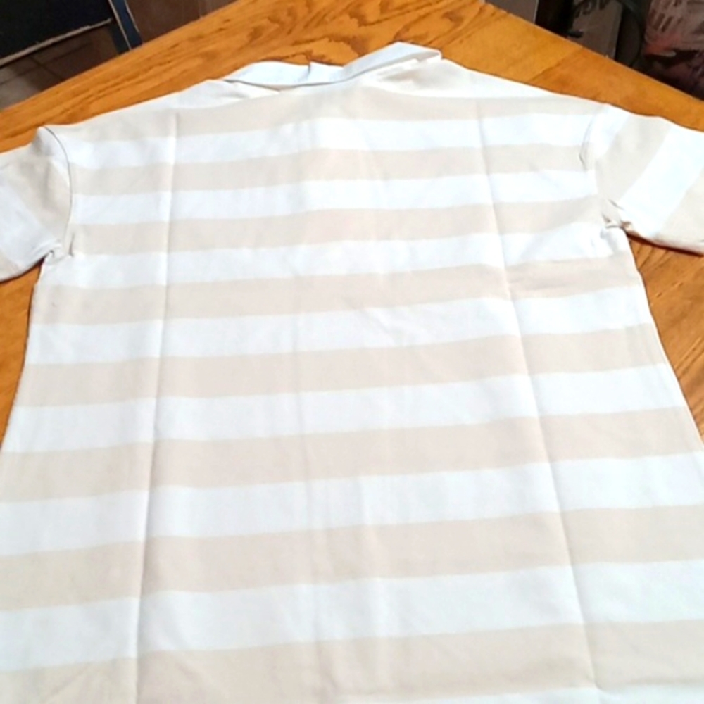 EVERLANE Women Shirt Dress MEDIUM White Cream Tan Work Casual Polo NEW Summer - Picture 6 of 8